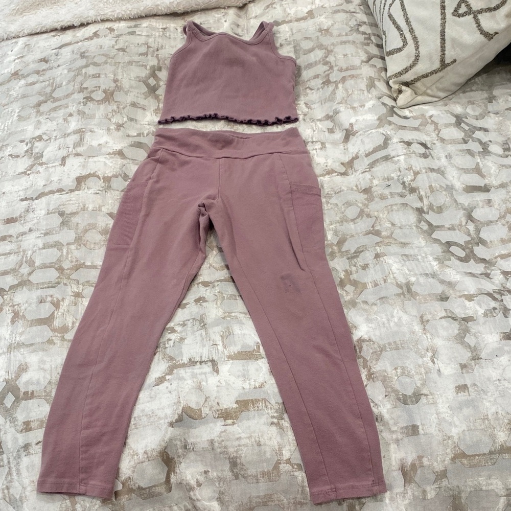 Art Class Mauve Leggings and Top Set